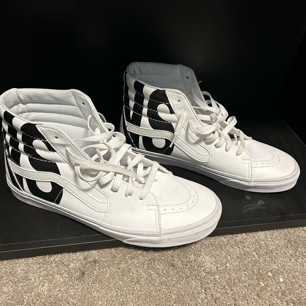 Men’s Vans SK8-Hi White leather Classic shoes